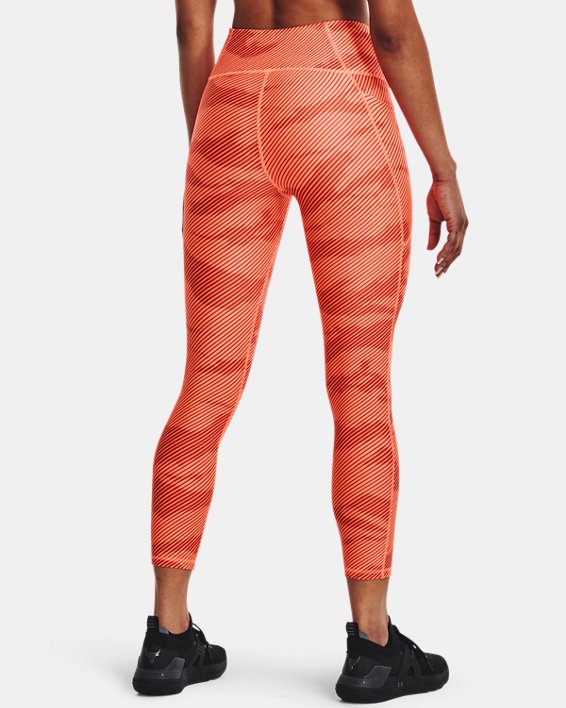 Women's Project Rock HeatGear® No-Slip Waistband Ankle Leggings, Orange, pdpMainDesktop image number 1